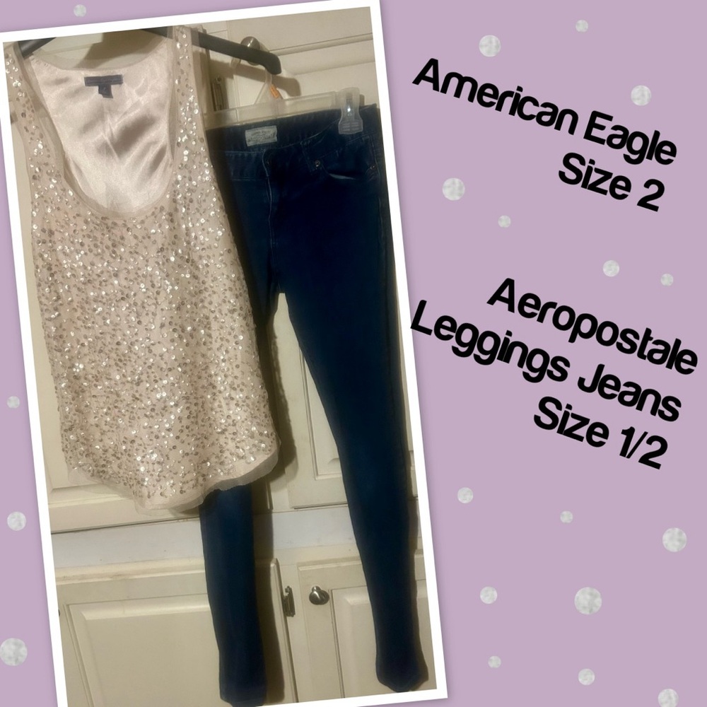Dressy Top w/Jean Leggings